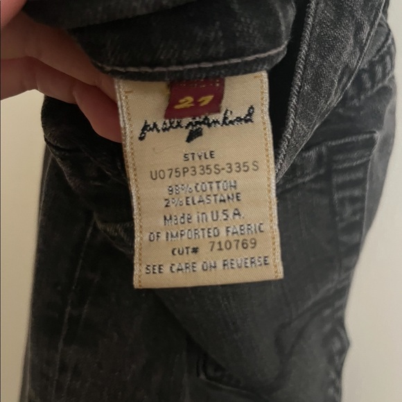 7 For All Mankind Black Low Rise Jeans - Picture 3 of 5